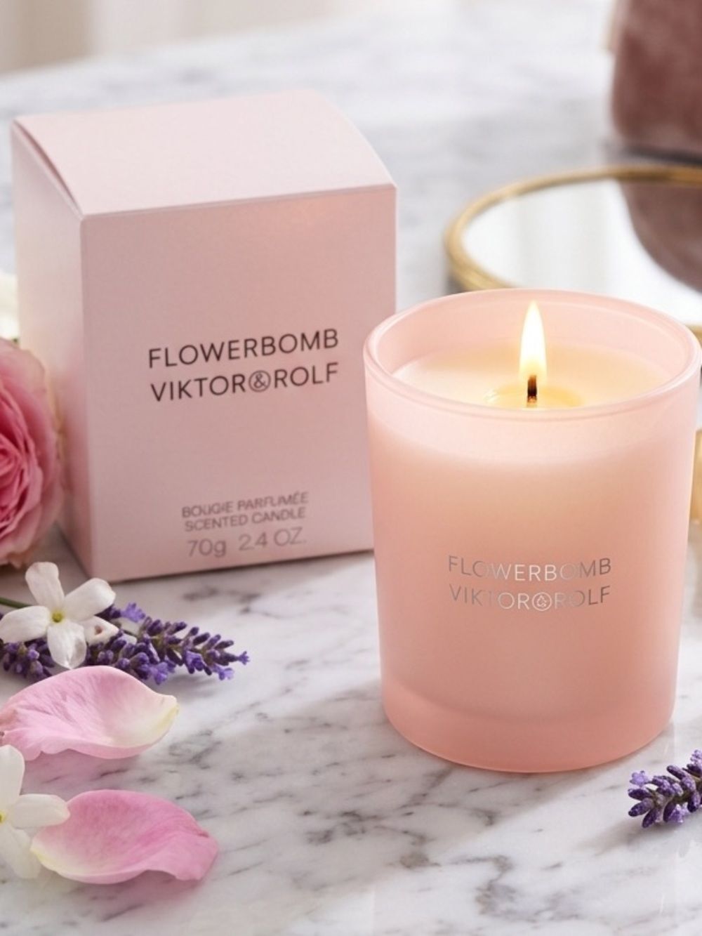 Viktor & Rolf Flowerbomb Scented Candle 70g NIB Luxury Home Fragrance
